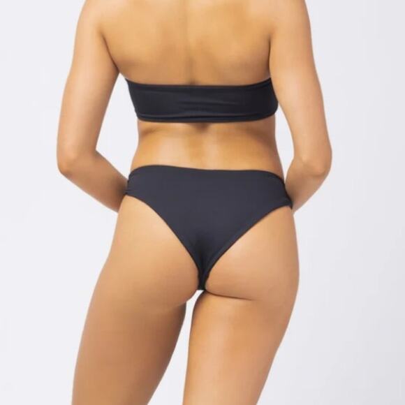 L*Space Amal Bottom Classic Black Bikini Swimsuit Bottom Keyhole NWT Size XL - Picture 2 of 8